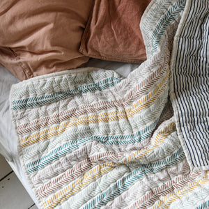 Mini Herringbone Handblocked Quilt